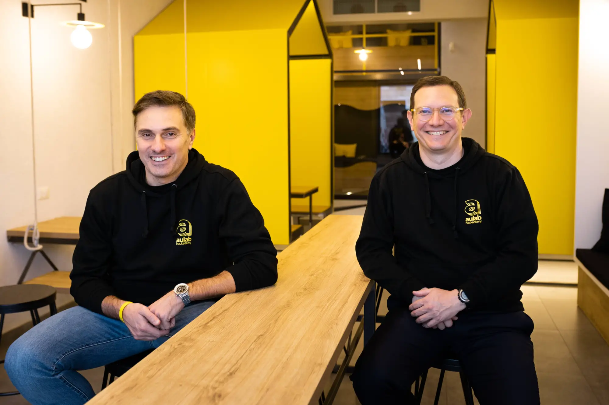 Davide Neve and Giancarlo Valente, the co-founders of Aulab.